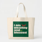 Ik ben rijk en gezegend grote tote bag (Voorkant)