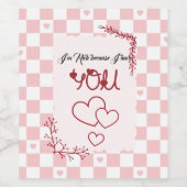 Ik ben rijk omdat ik jou heb Valentijn Wijn Etiket (Enkel label)
