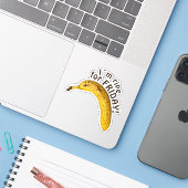 Ik ben rijp voor vrijdag - grappig gezegde! sticker (Laptop met iPhone)