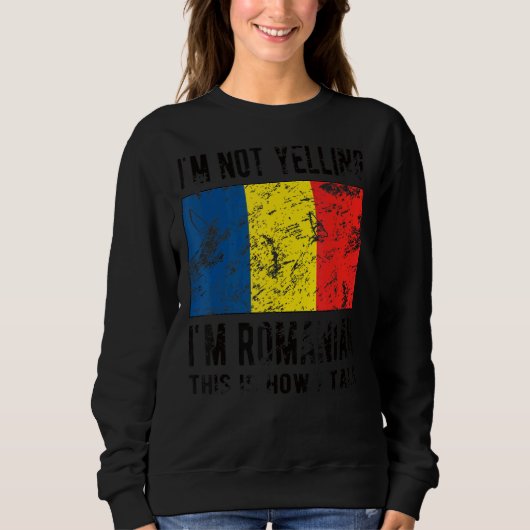 Ik ben Roemeense vlag Roo. Trui (Voorkant)
