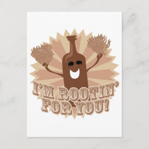 Ik ben rootin voor je. briefkaart