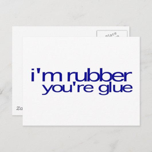 Ik ben Rubber... je bent een smeerlap. Briefkaart (Voorkant / Achterkant)
