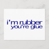 Ik ben Rubber... je bent een smeerlap. Briefkaart (Voorkant)
