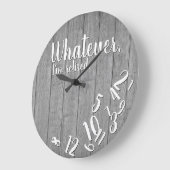 Ik ben Rustic Wood Funny Retirement Grote Klok (Hoek)