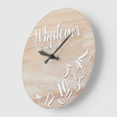 Ik ben Rustic Wood Funny Retirement Grote Klok (Hoek)