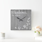 Ik ben Rustic Wood Funny Retirement Vierkante Klok (Huis)