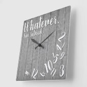 Ik ben Rustic Wood Funny Retirement Vierkante Klok (Hoek)