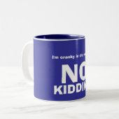 Ik ben 's morgens griezelig. tweekleurige koffiemok (Voorkant links)