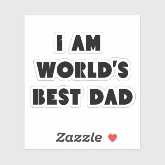 Ik ben 's werelds beste vader, grappige vaders dag sticker (Vel)