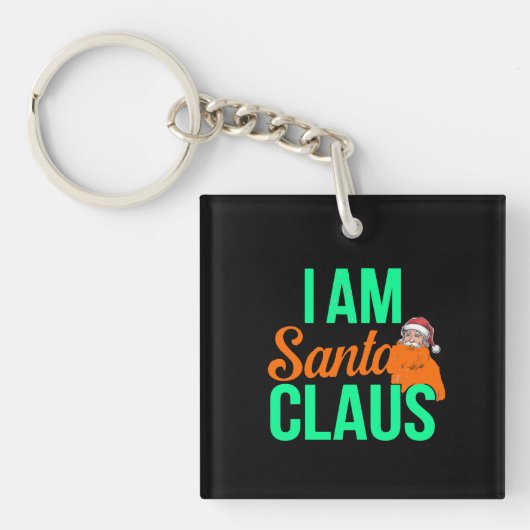 Ik ben Santa Claus Digital Art Design Sleutelhanger (voorkant)