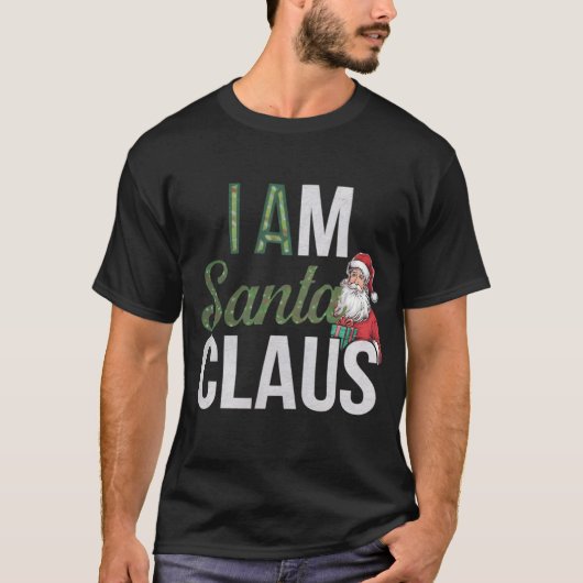Ik ben Santa Claus Digital Art Design T-shirt (Voorkant)