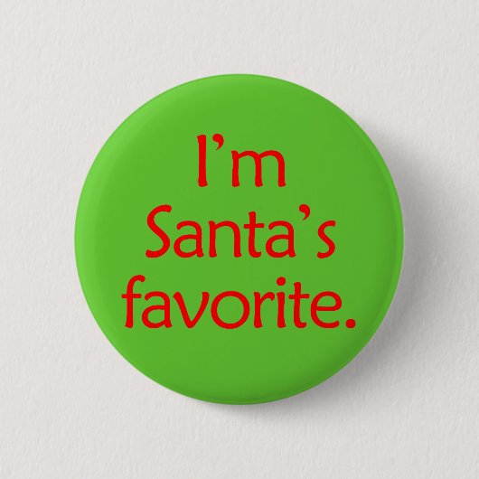 Ik ben Santa's favoriet Ronde Button 5,7 Cm (Voorkant)