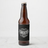 Ik ben sarcastisch nooit grappig bier etiket (Voorkant)