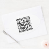 Ik ben Sarcastisch Ovale Sticker (Envelop)