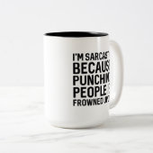 Ik ben Sarcastisch Tweekleurige Koffiemok (Voorkant rechts)