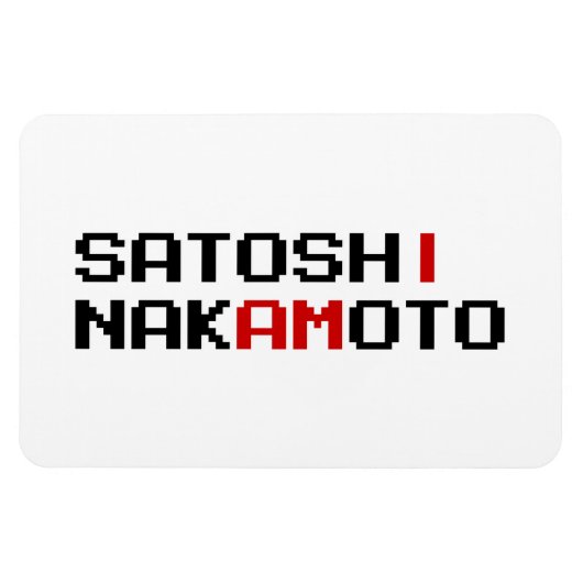 IK BEN SATOSHI NAKAMOTO MAGNEET (Horizontaal)