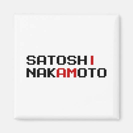 IK BEN SATOSHI NAKAMOTO MAGNEET (Voorkant)