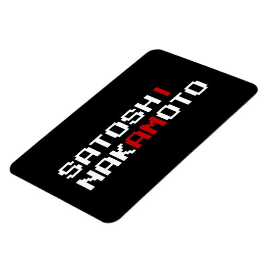 IK BEN SATOSHI NAKAMOTO MAGNEET (Linkerzijde)