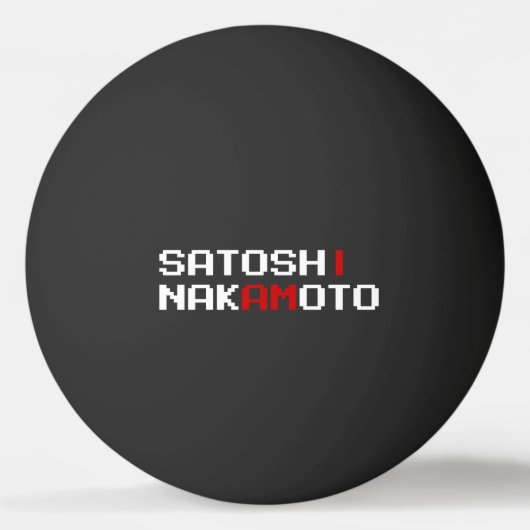 IK BEN SATOSHI NAKAMOTO PING PONG BALL (Achterkant)