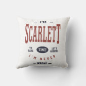 Ik ben Scarlett Kussen (Achterkant)