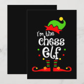 ik ben schaak elf xmas familie vriend kerstcadeau feestdagenkaart (Voorkant / Achterkant)