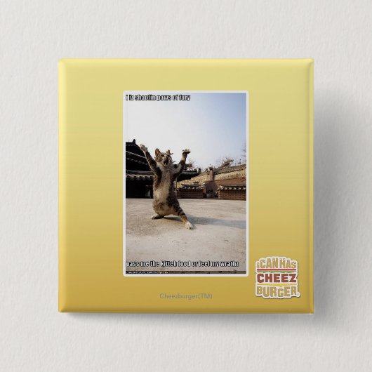 Ik ben schaduwpoten van woede vierkante button 5,1 cm (Voorkant)