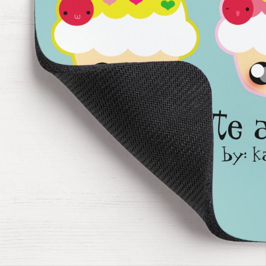 Ik ben schattig als een cupcake! muismat (Hoek)