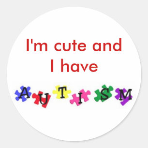 Ik ben schattig en ik heb een autisme sticker