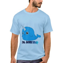 Ik ben schattig Narwhal mannen t-shirt