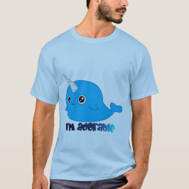 Ik ben schattig Narwhal mannen t-shirt