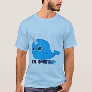 Ik ben schattig Narwhal mannen t-shirt