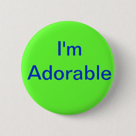 Ik ben Schattig Ronde Button 5,7 Cm (Voorkant)