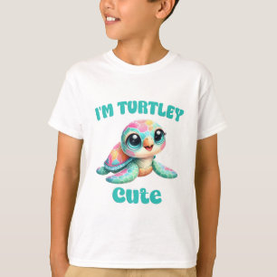 Ik ben schattig schildpadkunst t-shirt