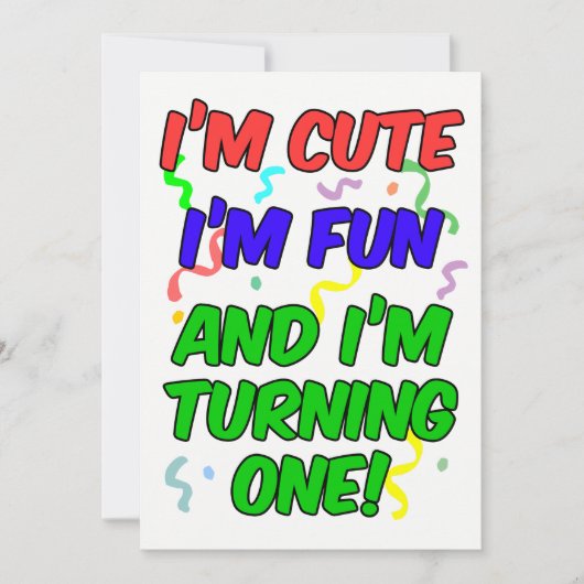 Ik ben Schattige dat ik leuk ben Ik ben het draaie Kaart (Voorkant)