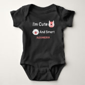 Ik ben Schattige en slim Huisdieren Personaliseren Romper (Voorkant)