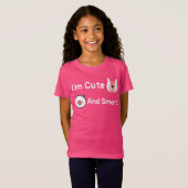 Ik ben schattige en slimme huisdieren kat hond die t-shirt (Voorkant volledig)