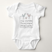 Ik ben Schattige, papa's Lucky Funny Baby T-shirt (Voorkant)