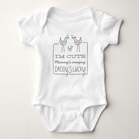 Ik ben Schattige, papa's Lucky Funny Baby T-shirt (Voorkant)