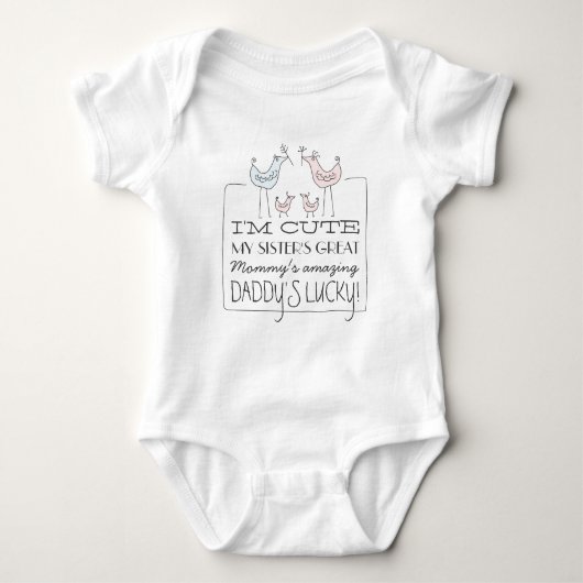 Ik ben Schattige, papa's Lucky Funny Baby T-shirt (Voorkant)