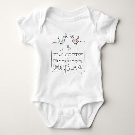 Ik ben Schattige, papa's Lucky Funny Baby T-shirt (Voorkant)