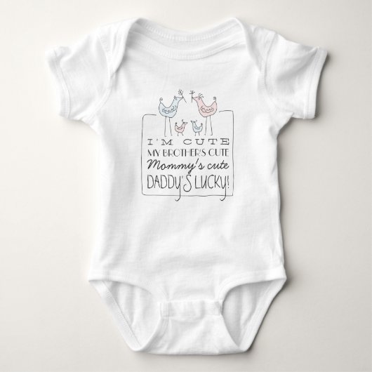 Ik ben Schattige, papa's Lucky Funny Baby T-shirt (Voorkant)