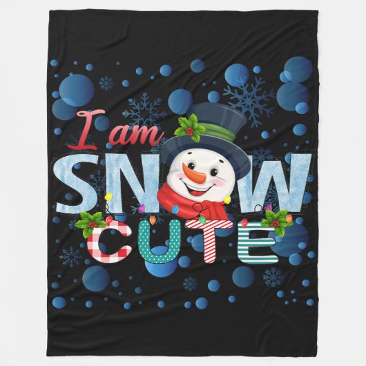 Ik ben Schattige van sneeuw Fleece Deken (Voorkant)