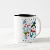 Ik ben Schattige van sneeuw Tweekleurige Koffiemok (Voorkant rechts)