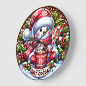 Ik ben Schattige van sneeuw" - Vrolijke sneeuwman Grote Klok (Hoek)