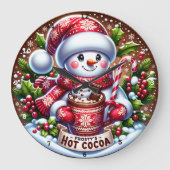 Ik ben Schattige van sneeuw" - Vrolijke sneeuwman Grote Klok (Voorkant)