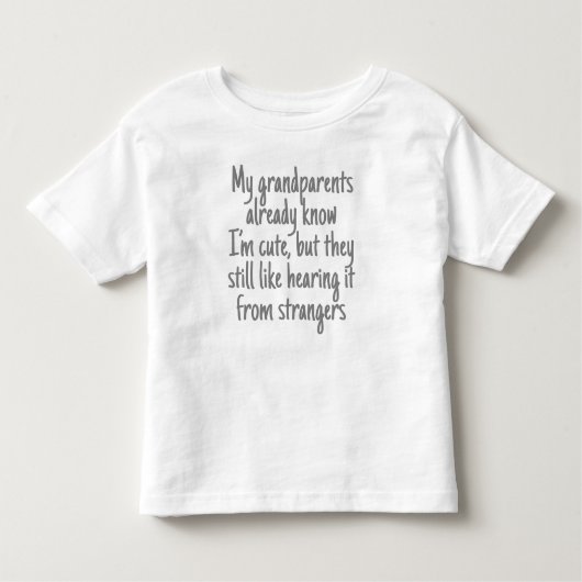 Ik ben Schattige. We weten het. Kinder Shirts (Voorkant)