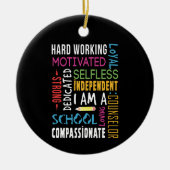 Ik ben schooladviseur keramisch ornament (Voorkant)