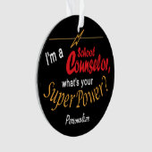 Ik ben schooladviseur, wat is je Superpower? 💪 Ornament (voorkant)