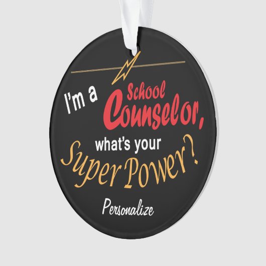 Ik ben schooladviseur, wat is je Superpower? 💪 Ornament (voorkant)