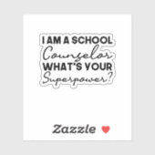 Ik ben schooladviseur wat is je Superpower? Sticker (Vel)